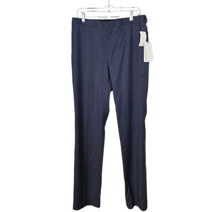 DKNY Men's Deep Blue Wool Reda Super 130's Dress Pants